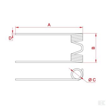 Pružina vyčesávače mechu Agri-Fab 102cm