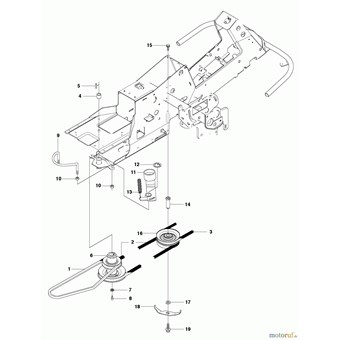 Hřídel řemenice středové Husqvarna Ridery  R300