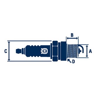 Svíčka zapalovací Husqvarna HQT-7 Resistor - WH OHC