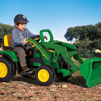 Traktor John Deere Ground s nakladačem elektrický 12V dětský