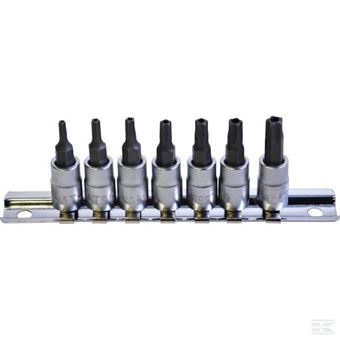 Klíč nástrčný Torx TXB 1/4" s čepem sada 7ks Midlock